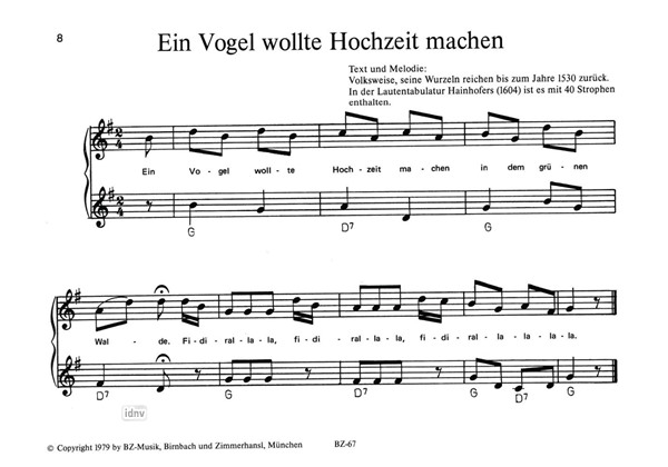 Deutsche Volkslieder Bd. 2 für 1 oder 2 C-Blockflöten Deutsche Volkslieder Bd. 2 für 1 oder 2 C-Blockflöten