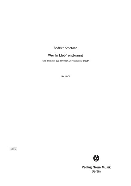 Wer in Lieb' entbrannt für Bass und Orchester Wer in Lieb' entbrannt für Bass und Orchester