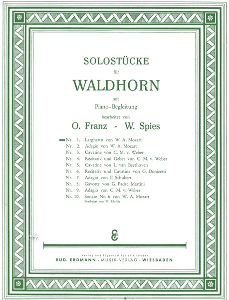 Larghetto Nr. 1, Op. 108 für Horn und Klavier Larghetto Nr. 1, Op. 108 für Horn und Klavier