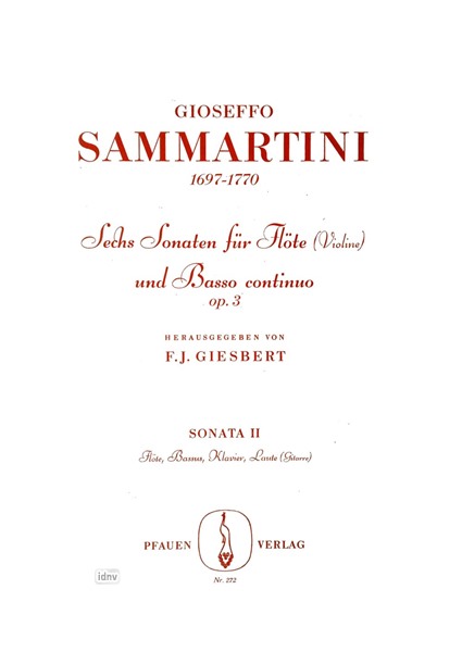 Sonate op. 3 Nr. 2 für Flöte und Klavier