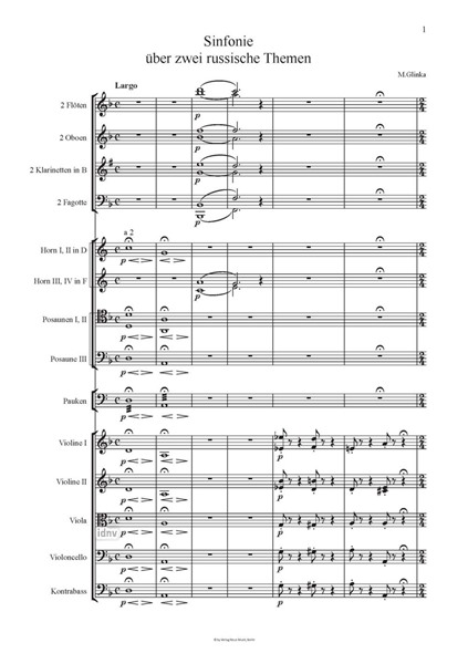 Sinfonie auf zwei russische Themen für Orchester Sinfonie auf zwei russische Themen für Orchester