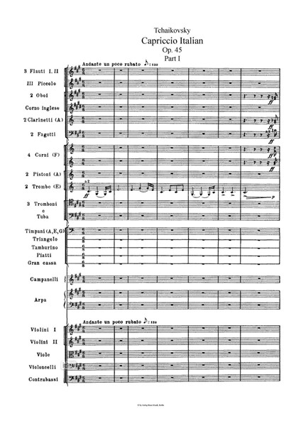 Capriccio Italien op. 45 für Orchester Capriccio Italien op. 45 für Orchester