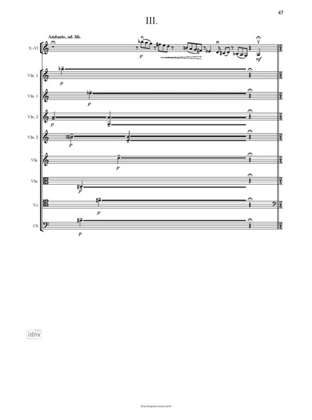 Konzert für Violine und Orchester Konzert für Violine und Orchester