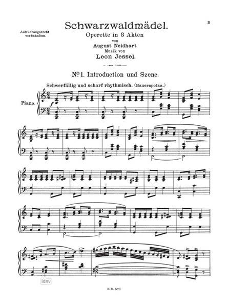 Schwarzwaldmädel - Mit überlegtem Text für Klavier Schwarzwaldmädel - Mit überlegtem Text für Klavier