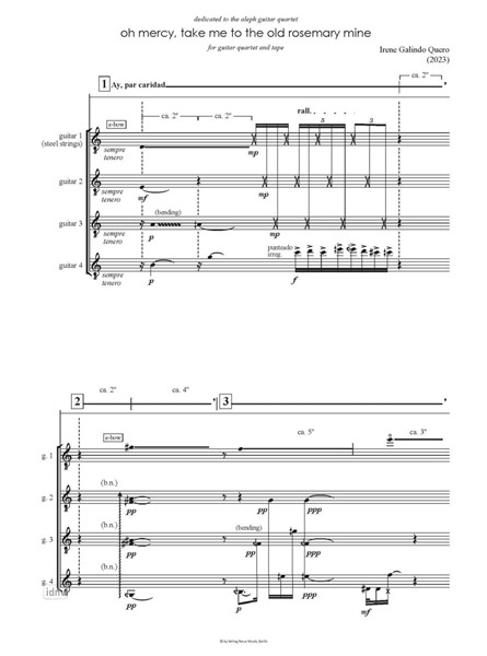 oh mercy, take me to the old rosemary mine für Gitarrenquartett (Gitarre 1 mit Stahlsaiten) (2023) oh mercy, take me to the old rosemary mine für Gitarrenquartett (Gitarre 1 mit Stahlsaiten) (2023)