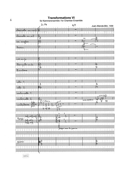 Transformations VI für Ensemble (1999) Transformations VI für Ensemble (1999)