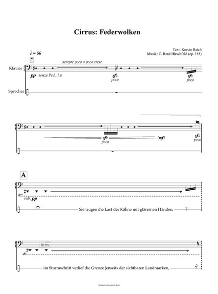 Cirrus – Federwolken für Klavier und Sprecher (2023) Cirrus – Federwolken für Klavier und Sprecher (2023)