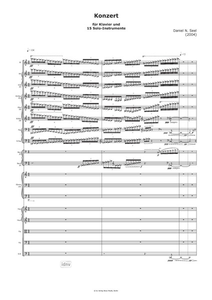 Konzert für Klavier und 15 Solo-Instrumente (2004) Konzert für Klavier und 15 Solo-Instrumente (2004)