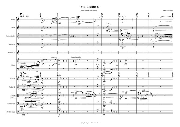 Mercurius für Kammerorchester (1989) Mercurius für Kammerorchester (1989)