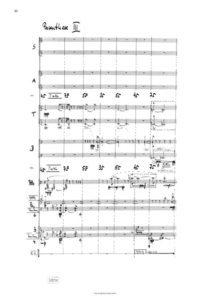 "Sopra un basso rilievo antico sepolcrale …" für gemischten Chor, Basstuba, 4 Schlagzeuger und Live-Elektronik "Sopra un basso rilievo antico sepolcrale …" für gemischten Chor, Basstuba, 4 Schlagzeuger und Live-Elektronik