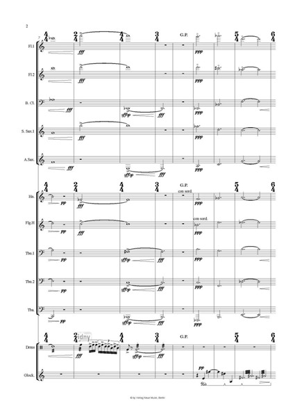 Harmoniemusik für Bläser, Schlagwerk, Klavier, E-Gitarre und E-Bass (2009) Harmoniemusik für Bläser, Schlagwerk, Klavier, E-Gitarre und E-Bass (2009)