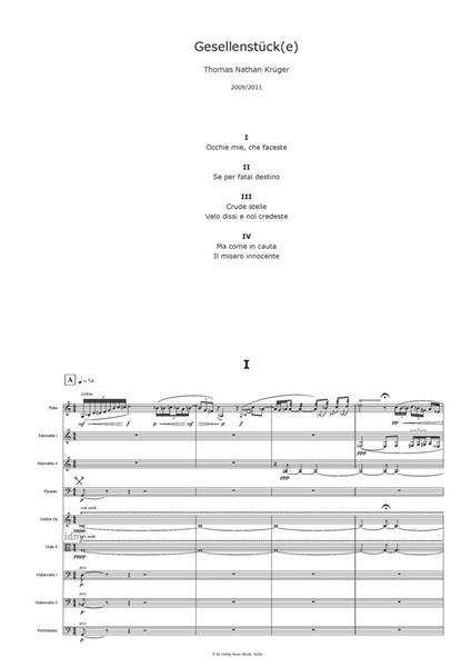 Gesellenstück(e) für Sopran und Orchester Gesellenstück(e) für Sopran und Orchester