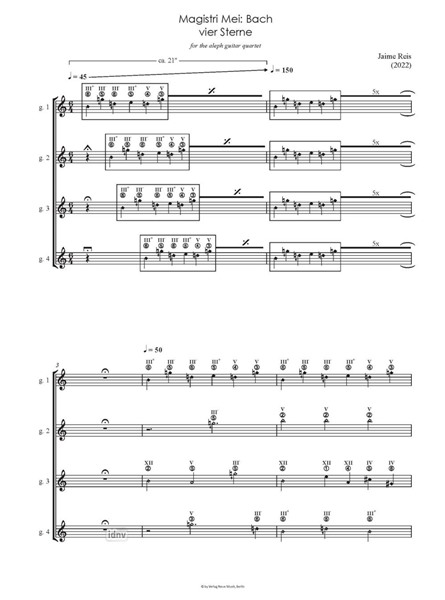 Magistri Mei: Bach - vier Sterne für Gitarrenquartett (2022) Magistri Mei: Bach - vier Sterne für Gitarrenquartett (2022)