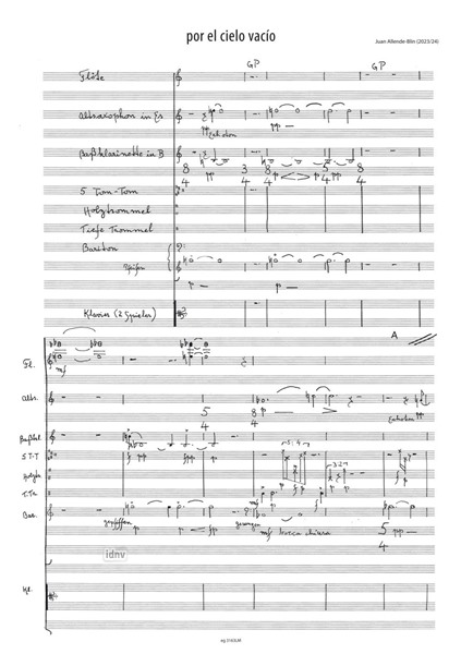 por el cielo vacío für Bariton und Ensemble (2023/24) por el cielo vacío für Bariton und Ensemble (2023/24)