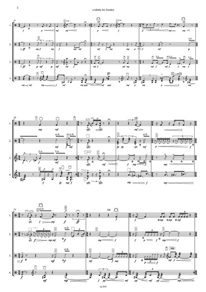 a lullaby for Xenakis für Schlagzeugquartett (2022) a lullaby for Xenakis für Schlagzeugquartett (2022)