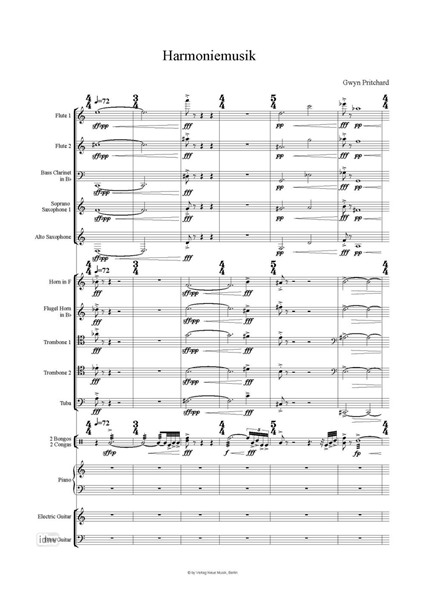 Harmoniemusik für Bläser, Schlagwerk, Klavier, E-Gitarre und E-Bass (2009) Harmoniemusik für Bläser, Schlagwerk, Klavier, E-Gitarre und E-Bass (2009)