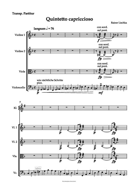 Quintetto capriccioso für Klarinette und Streichquartett (2024) Quintetto capriccioso für Klarinette und Streichquartett (2024)