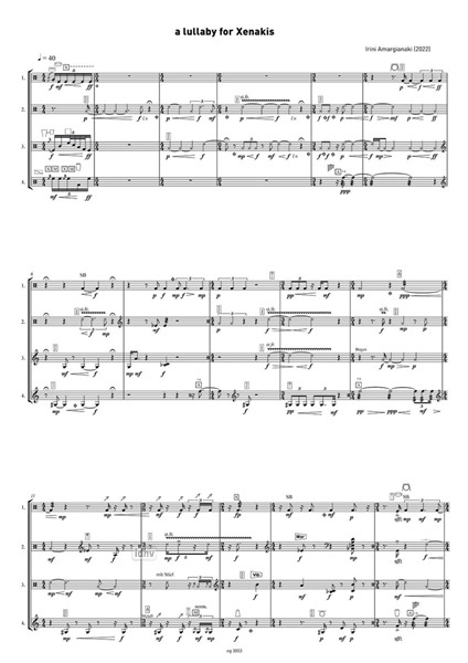 a lullaby for Xenakis für Schlagzeugquartett (2022) a lullaby for Xenakis für Schlagzeugquartett (2022)