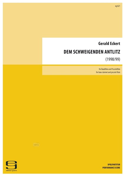 Dem schweigenden Antlitz für Bassflöte solo (1998/99) Dem schweigenden Antlitz für Bassflöte solo (1998/99)