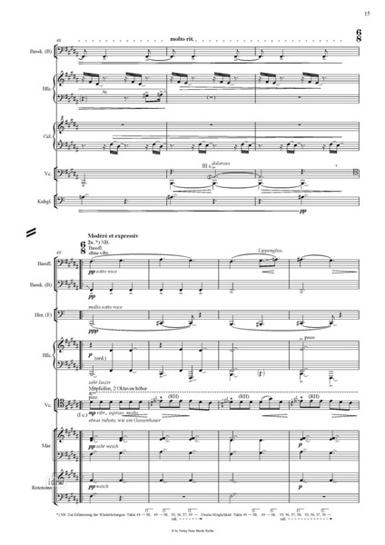"- V." für Ensemble (2012) "- V." für Ensemble (2012)