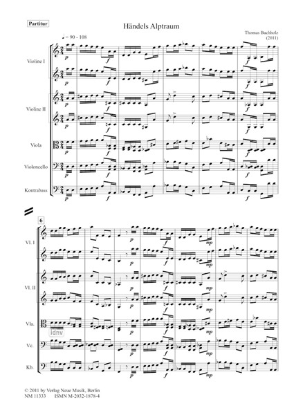Händels Alptraum für Streichorchester (2011) Händels Alptraum für Streichorchester (2011)