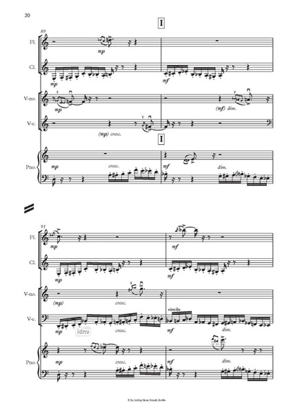 Par conséquent für Flöte, Klarinette, Violine, Violoncello und Klavier Par conséquent für Flöte, Klarinette, Violine, Violoncello und Klavier