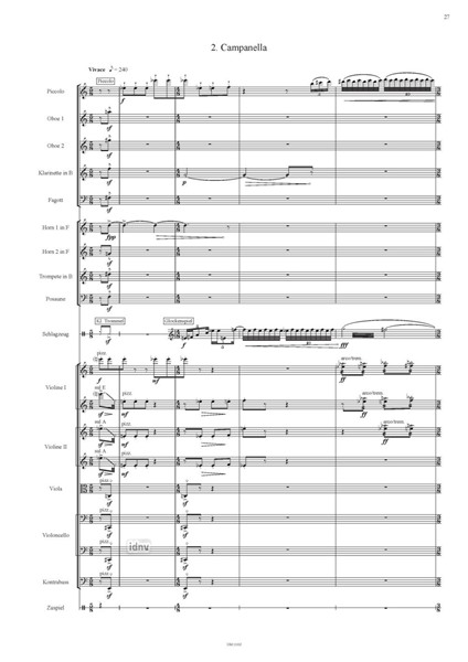 Klingelfranz für Orchester und elektroakustisches Zuspiel (2011) Klingelfranz für Orchester und elektroakustisches Zuspiel (2011)