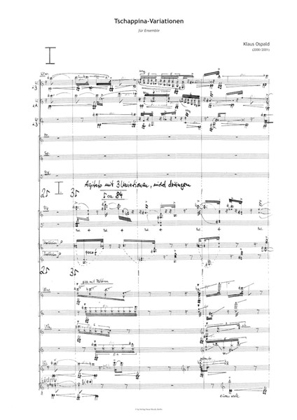 Tschappina-Variationen für Ensemble Tschappina-Variationen für Ensemble