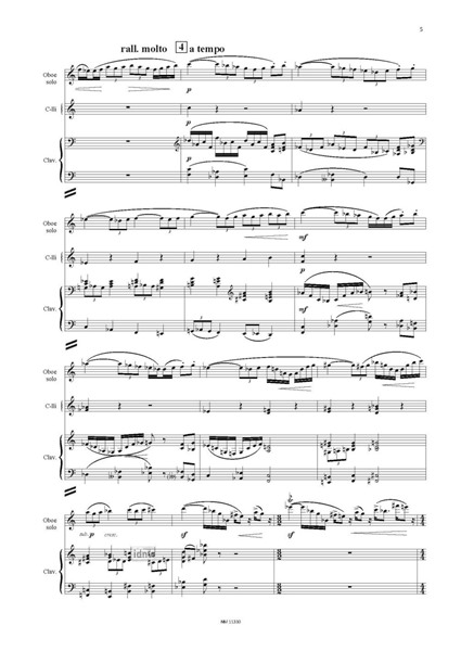 Konzert für Oboe und Kammerensemble (1987) Konzert für Oboe und Kammerensemble (1987)