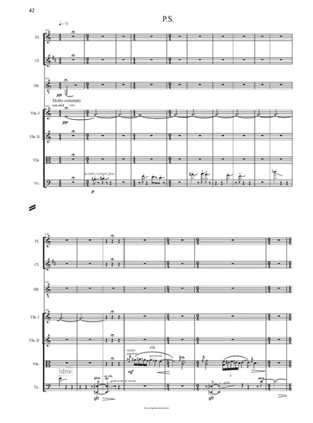 Five Short Letters für Flöte, Klarinette, Gitarre und Streichquartett Five Short Letters für Flöte, Klarinette, Gitarre und Streichquartett
