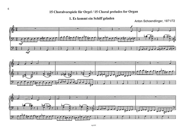 15 Choralvorspiele und Anhang für Orgel (1971/72) 15 Choralvorspiele und Anhang für Orgel (1971/72)