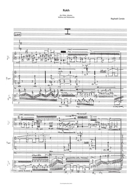 Rokh für Flöte, Klavier, Violine und Violoncello (2011/12) Rokh für Flöte, Klavier, Violine und Violoncello (2011/12)