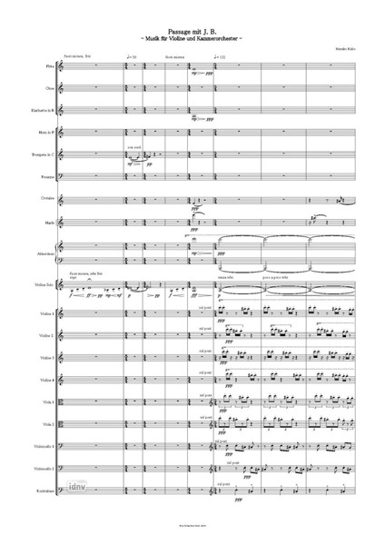 Passage mit J. B. Musik für Violine und Kammerorchester Passage mit J. B. Musik für Violine und Kammerorchester