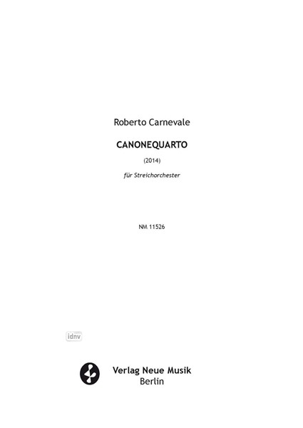 CANONEQUARTO für Streichorchester (2014) CANONEQUARTO für Streichorchester (2014)