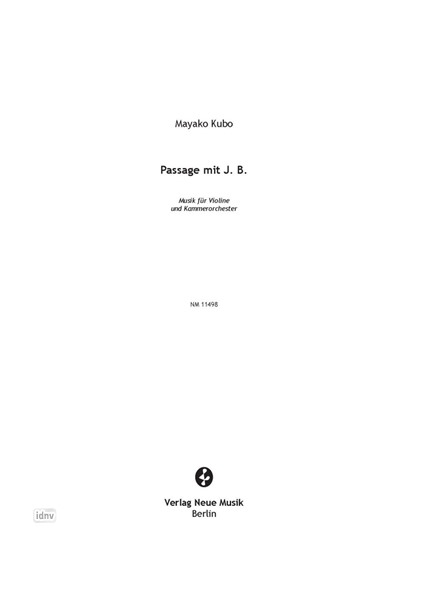 Passage mit J. B. Musik für Violine und Kammerorchester Passage mit J. B. Musik für Violine und Kammerorchester