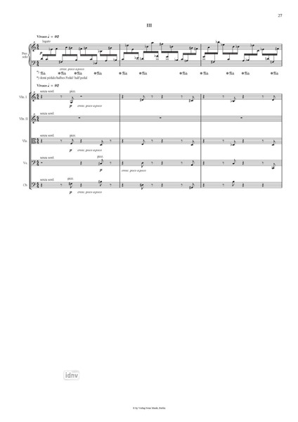 Klavierkonzert op. 29 für Klavier und Orchester Klavierkonzert op. 29 für Klavier und Orchester