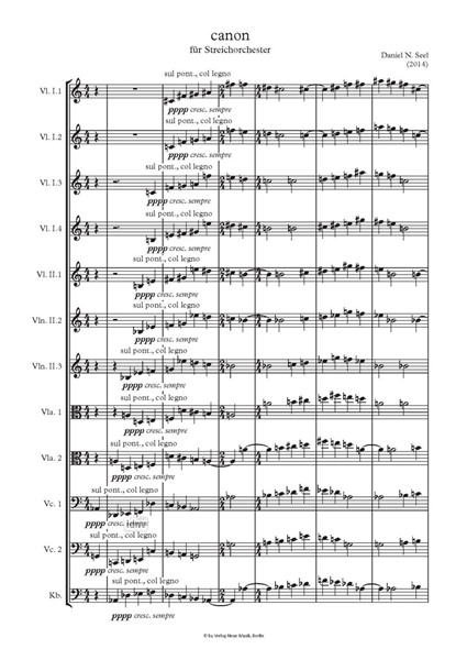 canon für Streichorchester (2014) canon für Streichorchester (2014)