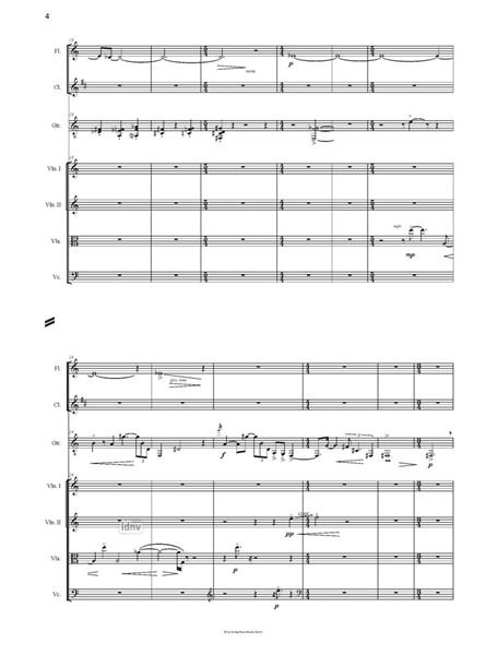 Five Short Letters für Flöte, Klarinette, Gitarre und Streichquartett Five Short Letters für Flöte, Klarinette, Gitarre und Streichquartett