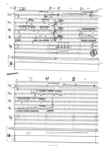 Quintett von den entlegenen Feldern für Klarinette, Klavier, Violine, Viola, Violoncello und Live-Elektronik (2014) Quintett von den entlegenen Feldern für Klarinette, Klavier, Violine, Viola, Violoncello und Live-Elektronik (2014)