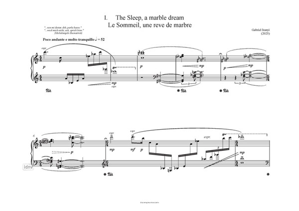 Zwei Studien zu Skulpturen von Constantin Brancusi für Klavier (2025) Zwei Studien zu Skulpturen von Constantin Brancusi für Klavier (2025)