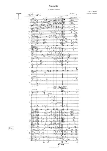 Sinfonia für großes Orchester (1995/97, rev. 2008) Sinfonia für großes Orchester (1995/97, rev. 2008)