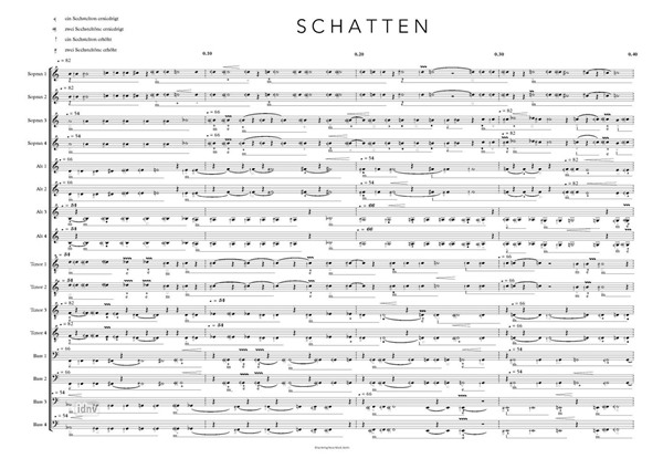 Schatten für 16 Solostimmen (2014) Schatten für 16 Solostimmen (2014)