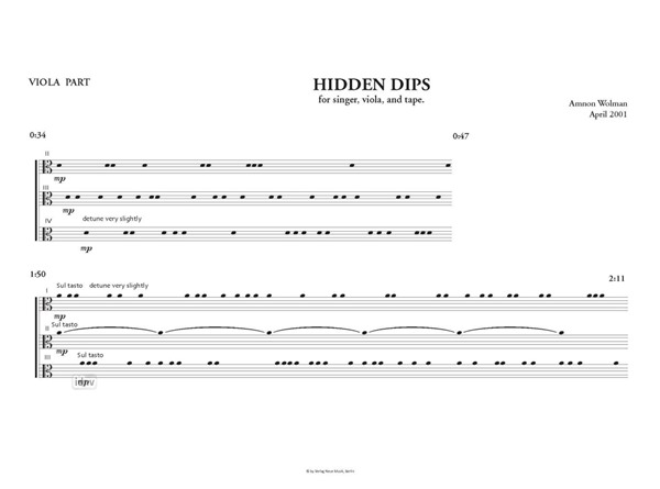 Hidden Dips für Stimme, Viola und Zuspiel (2001) Hidden Dips für Stimme, Viola und Zuspiel (2001)