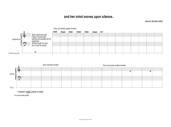 and her mind moves upon silence für Cembalo und elektronische Klänge (2002) and her mind moves upon silence für Cembalo und elektronische Klänge (2002)