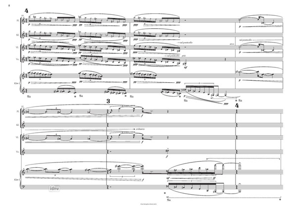 Migration des oiseaux für Flöte, Klarinette, Violine, Violoncello und Klavier (2013) Migration des oiseaux für Flöte, Klarinette, Violine, Violoncello und Klavier (2013)