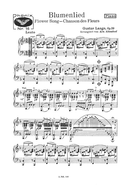 Blumenlied Op. 39 für Salon-Orchester Blumenlied Op. 39 für Salon-Orchester