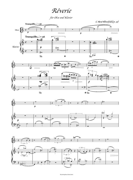Rêverie für Oboe und Klavier Rêverie für Oboe und Klavier