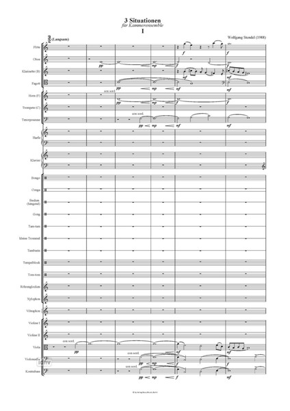 Drei Situationen für Kammerensemble (1988) Drei Situationen für Kammerensemble (1988)