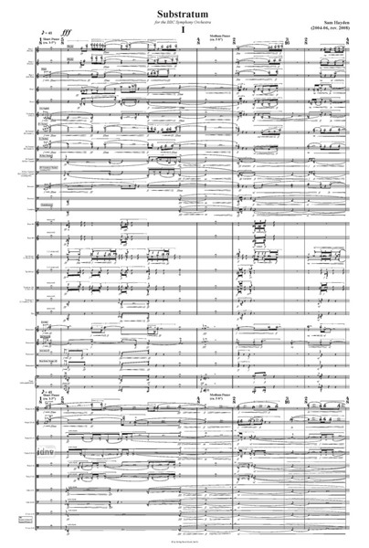 Substratum für Orchester (2006-07, rev. 2008) Substratum für Orchester (2006-07, rev. 2008)