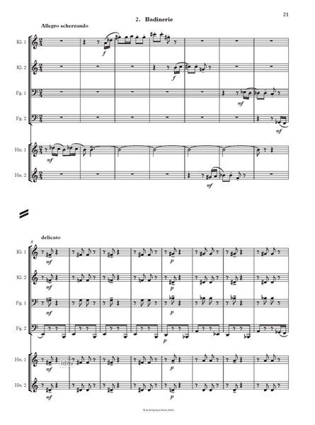 Drei Novelletten op. 113 für Bläsersextett (2014) Drei Novelletten op. 113 für Bläsersextett (2014)